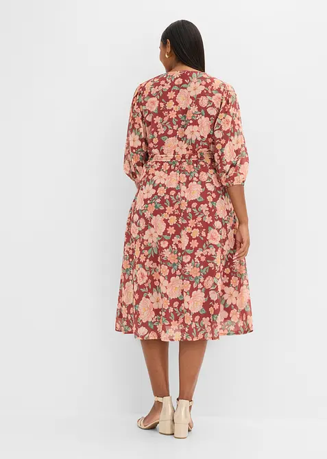 Utsvingt chiffonkjole, bonprix