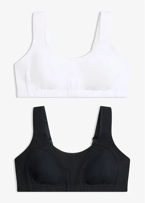 BH med &oslash;kologisk bomull, uten spiler (2-pack), bonprix