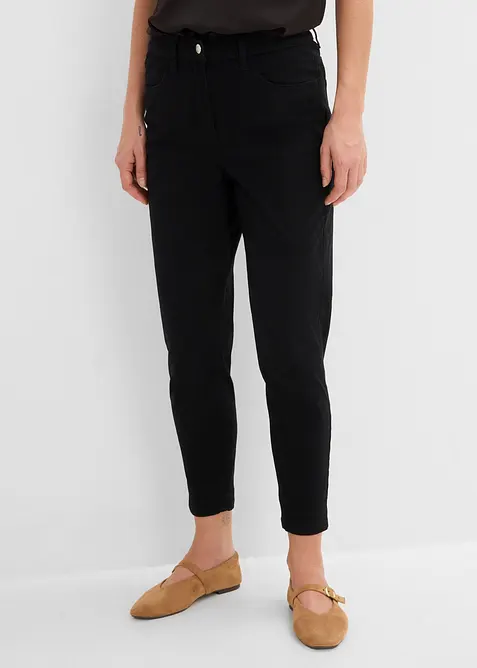 High waist mama twillbukse i bomullsmiks, bonprix