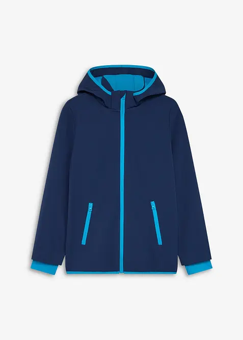 Vindavvisende softshelljakke med avtagbar hette, bonprix