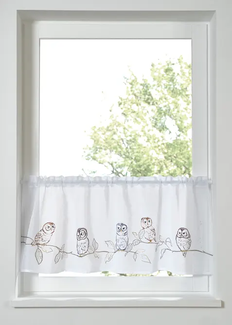 Gardinkappe med broderi, bonprix