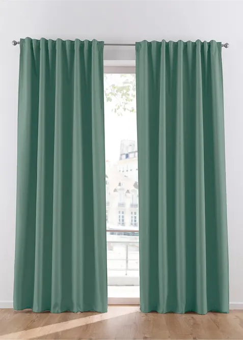Varmeisolerende gardin med myk fleece p&aring; baksiden, f&aring;s ogs&aring; i ekstra lang (1-pack), bonprix