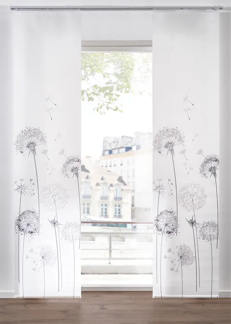 Blendings-panelgardin med trykk (1-pack), bonprix