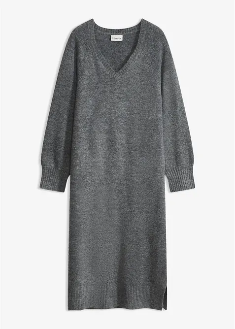 Oversized, strikket midikjole, bonprix