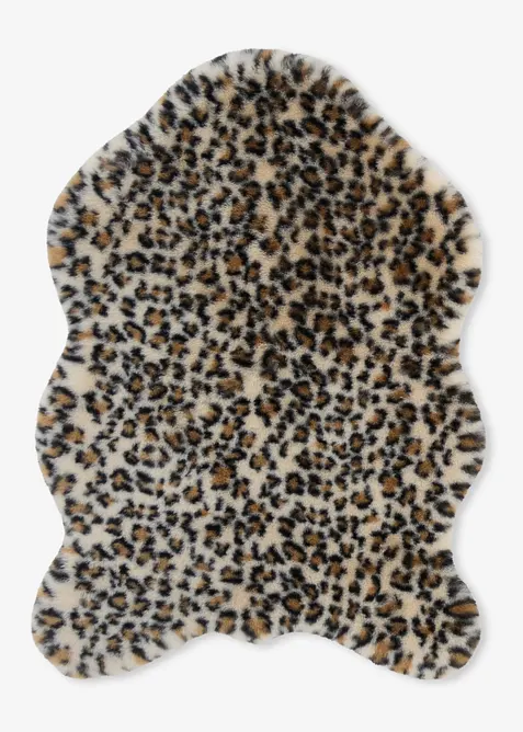 Teppe i leopardm&oslash;nstret fuskepels, bonprix