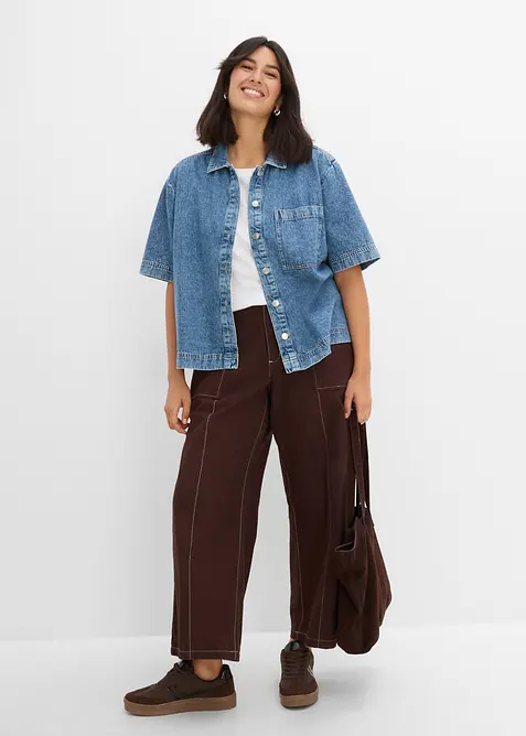 Denimskjorte i 100% bomull, bonprix