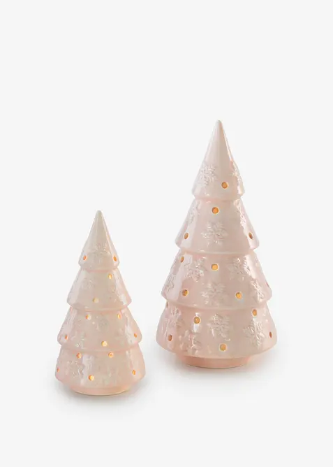 LED-tre med sn&oslash;krystaller (2-delt sett), bonprix