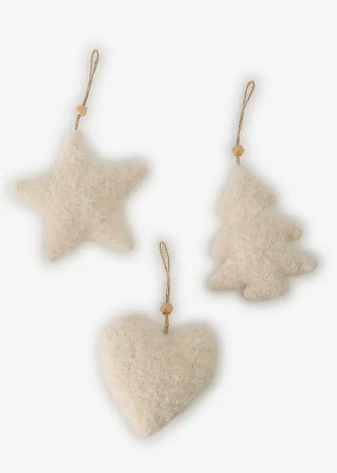 Hengepynt med plysj (3-pack), bonprix