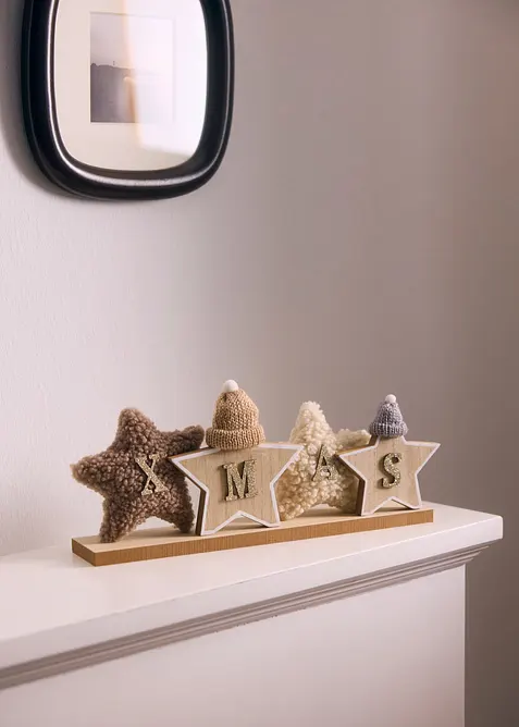 XMAS-dekorasjon med plysjstjerner, bonprix
