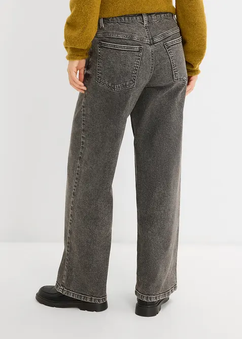 Wide Leg-jeans Mid Waist, bonprix