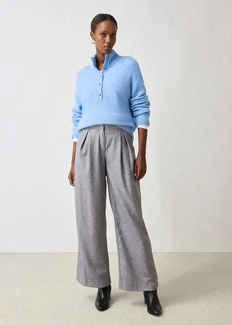 Oversized ullgenser med alpakka, bonprix