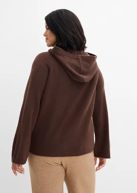 Strikket hettegenser, bonprix