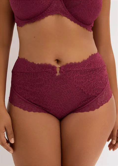 Highwaist panty av delikat blonde, bonprix