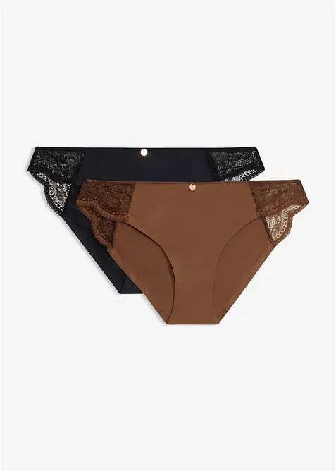 Minitruse med delikat blonde (2-pack), bonprix
