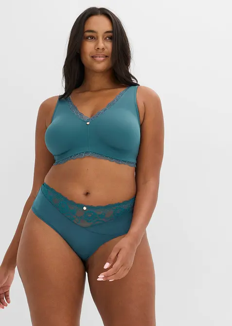 Minimizer-bralette uten b&oslash;yle med delikat blonde, bonprix