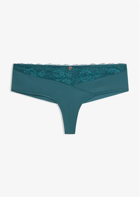 Stringtruse med s&oslash;ml&oslash;st bakstykke og nydelige blonder, bonprix