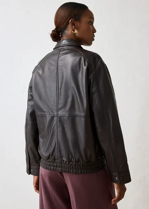 Oversized bomberjakke av lammenappa, bonprix