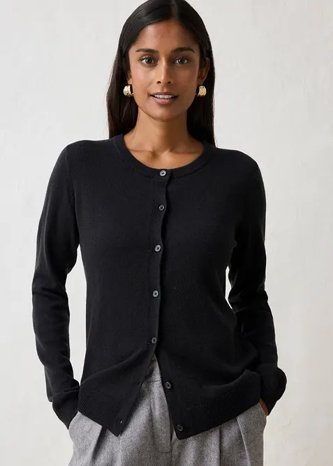 Strikkejakke av myk kasjmirmiks med Good Cashmere Standard&reg;, bonprix