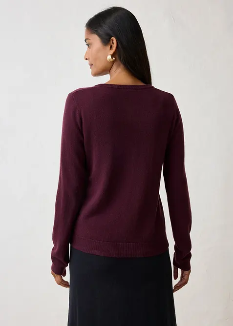 Strikkejakke av myk kasjmirmiks med Good Cashmere Standard&reg;, bonprix