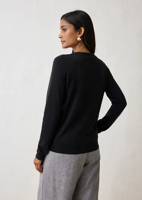 Strikkejakke av myk kasjmirmiks med Good Cashmere Standard&reg;, bonprix