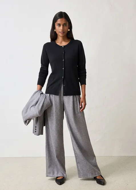 Strikkejakke av myk kasjmirmiks med Good Cashmere Standard&reg;, bonprix