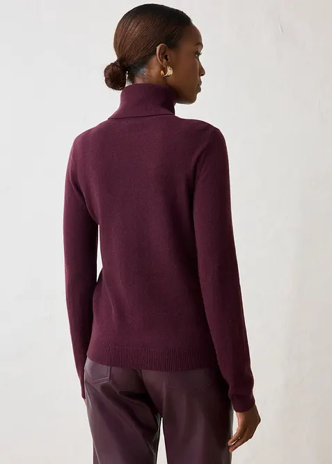 Genser i myk kasjmirmiks med Good Cashmere Standard&reg; og rullekrage, bonprix