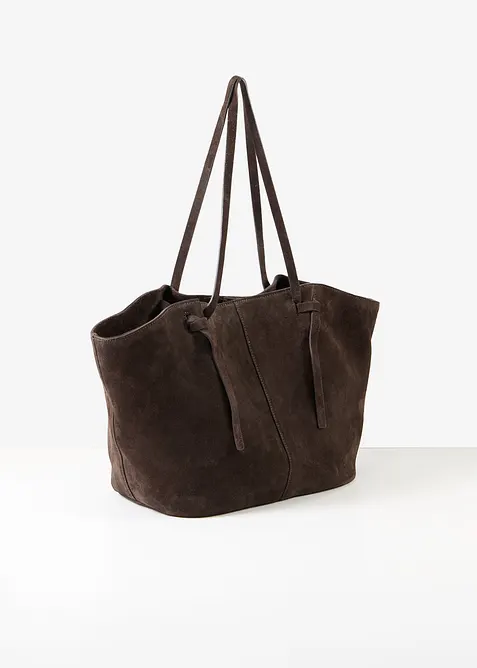 Shopper i semsket skinn, bonprix