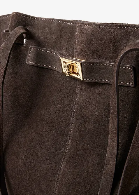 Shopper i semsket skinn, bonprix