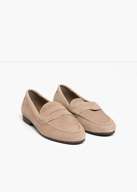Loafers i skinn, bonprix