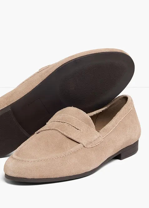 Loafers i skinn, bonprix