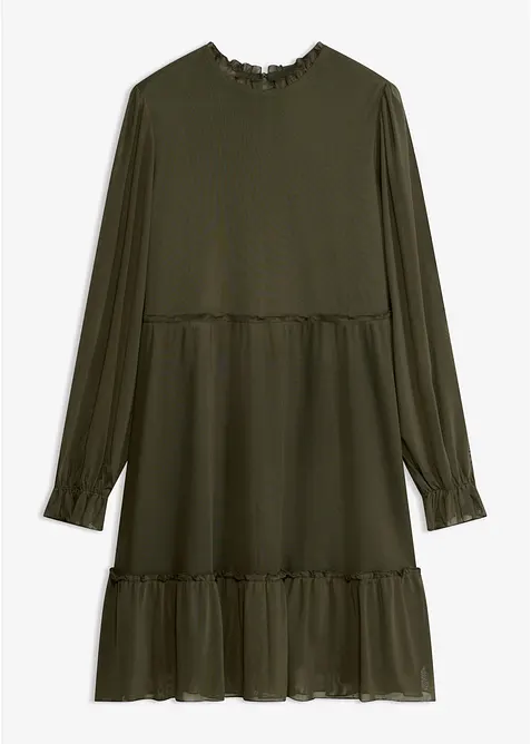 Jerseykjole i fin mesh, bonprix