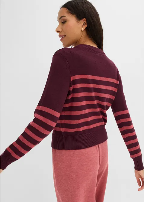 Kort cardigan i bomullsmiks, bonprix