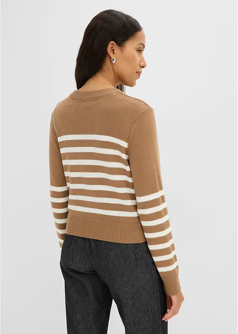 Kort cardigan i bomullsmiks, bonprix