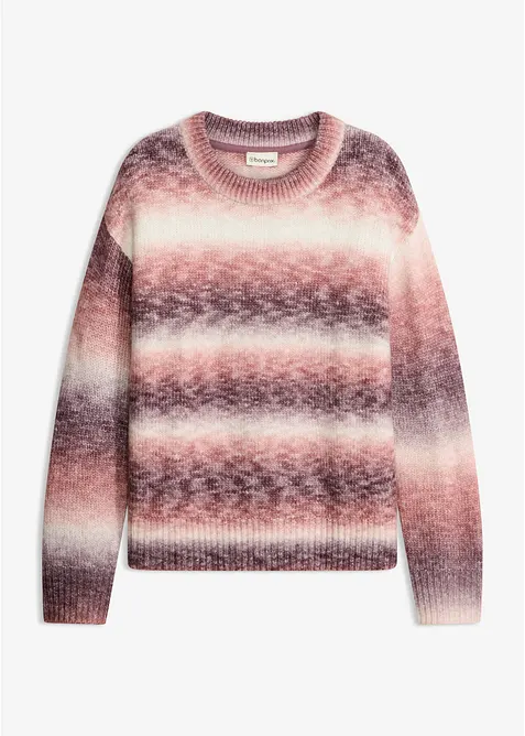 Strikket genser med ull, bonprix