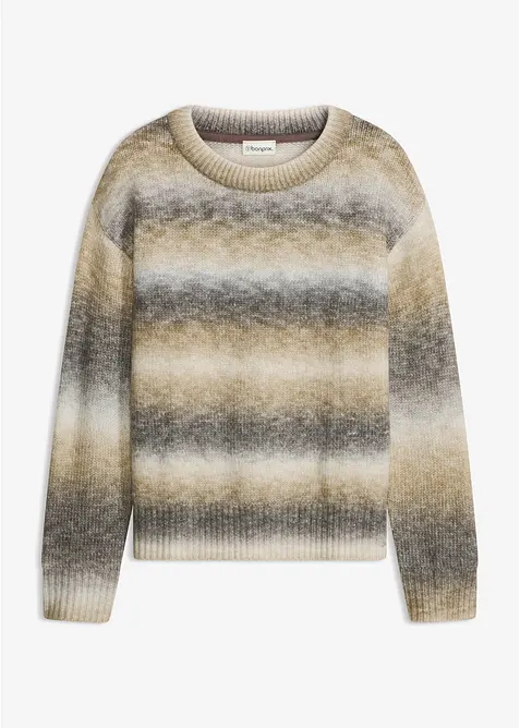 Strikket genser med ull, bonprix