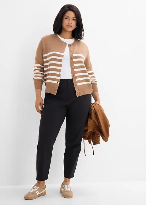 Kort cardigan i bomullsmiks, bonprix