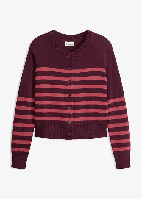 Kort cardigan i bomullsmiks, bonprix