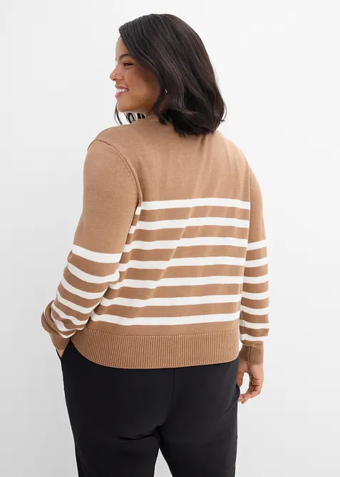 Kort cardigan i bomullsmiks, bonprix