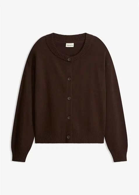 Kort cardigan i bomullsmiks, bonprix