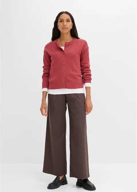 Kort cardigan i bomullsmiks, bonprix