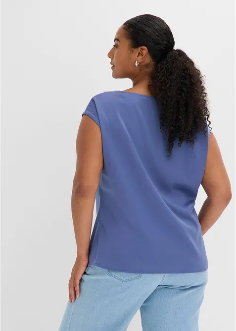 Blusetopp i lett sateng, bonprix