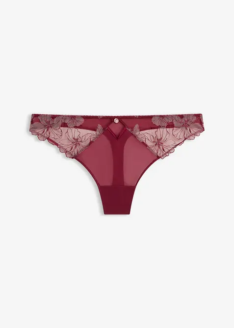 Stringtruse med nydelig broderi, bonprix