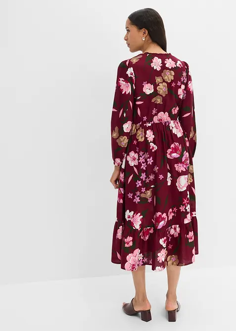 Midikjole i lett viskose, bonprix