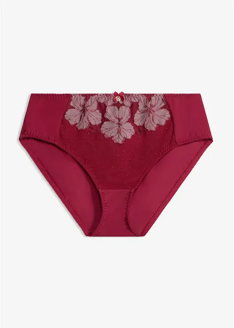 High waist truse med nydelig broderi, bonprix