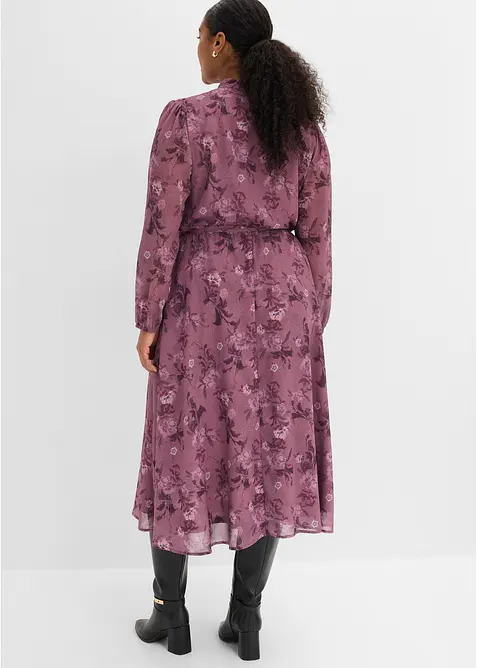 Midi chiffonkjole, bonprix