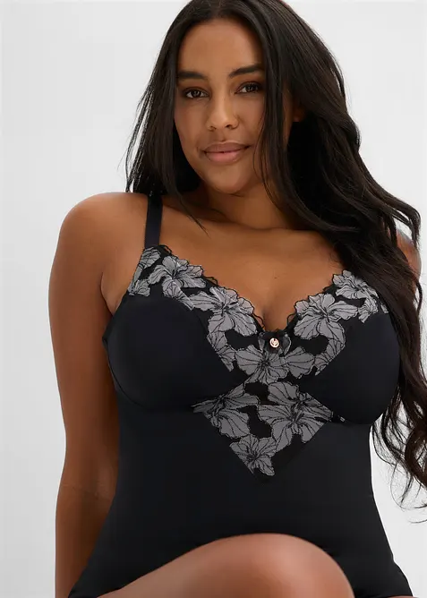 Spilel&oslash;s, strong shape body uten spiler med broderi, bonprix
