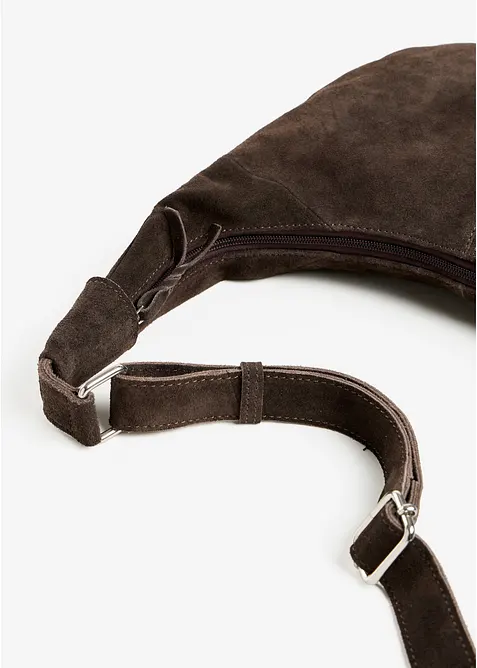 Skulderveske i semsket skinn, bonprix