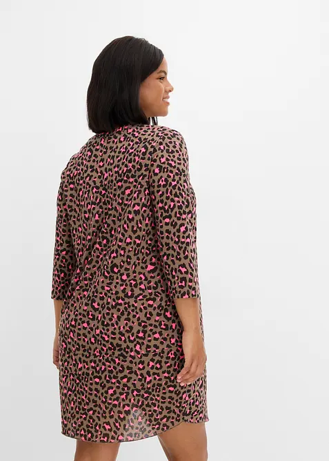 Kort jerseykjole i strikket stil, bonprix