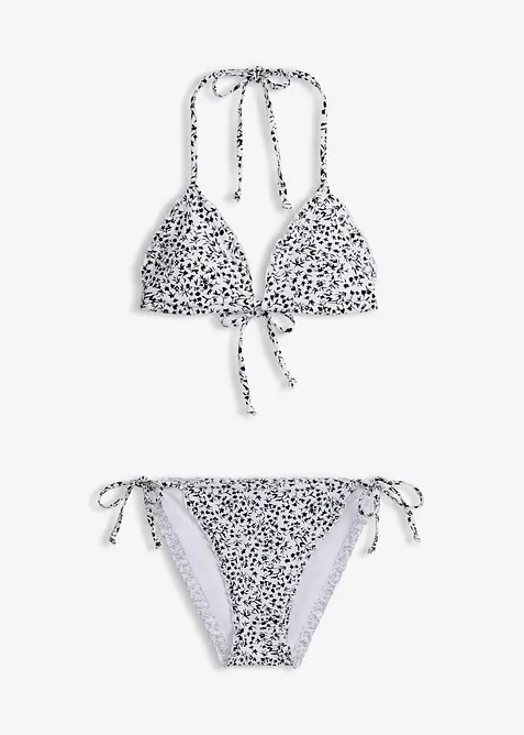 Trekantbikini med rysjer, bonprix