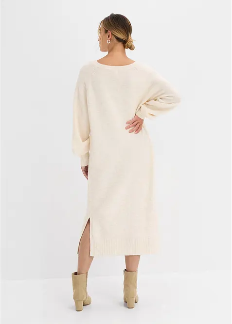 Oversized, strikket midikjole, bonprix